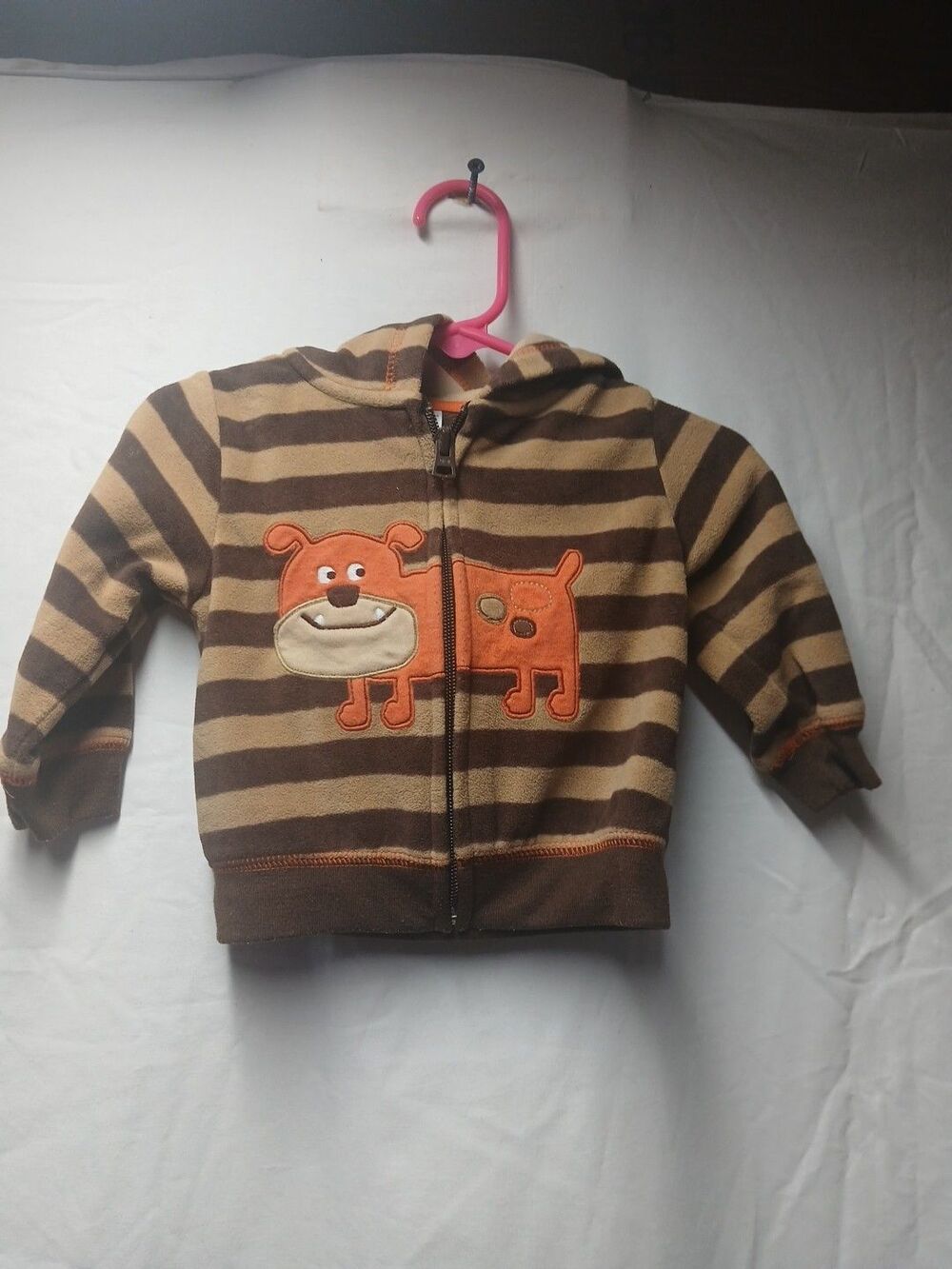 Carters 6 Month Brown With Dog On It Sweatshirt